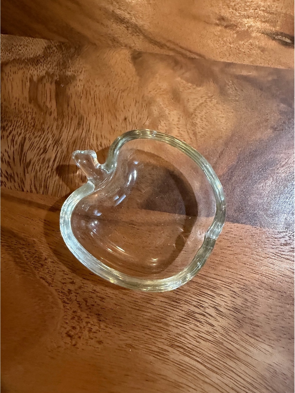 Vintage Hazel-Atlas Orchard Clear Glass Apple Bowl Trinket Dish